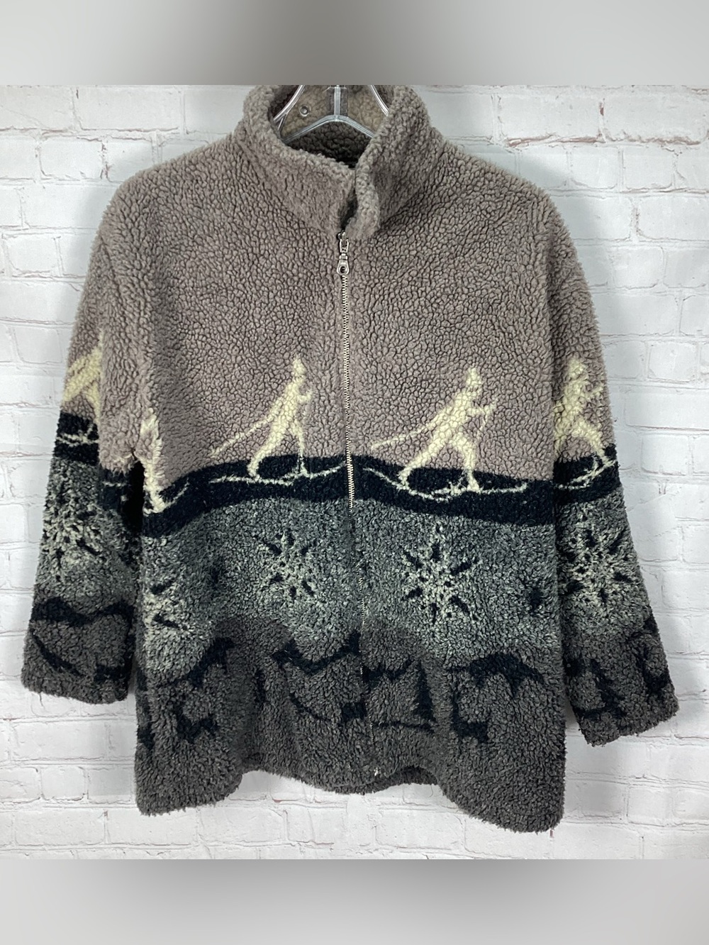 Vintage Fleece Ski Design Jacket The Barrage Co Women’s Sz Medium